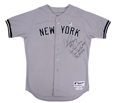 2012 Alex Rodriguez Game Used & Signed New York Yankees Road Jersey Used To Tie Lou Gehrig For Career Grand Slam #23 (Rodriguez LOA & MLB Authenticated)